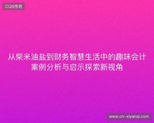 从柴米油盐到财务智慧生活中的趣味会计案例分析与启示探索新视角